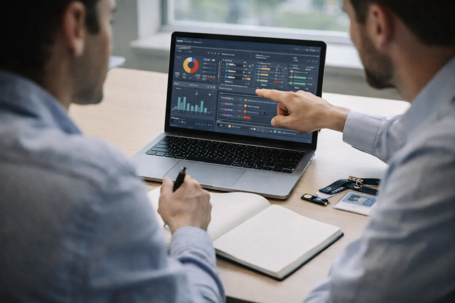 Enterprise security dashboard showing access controls and audit data.